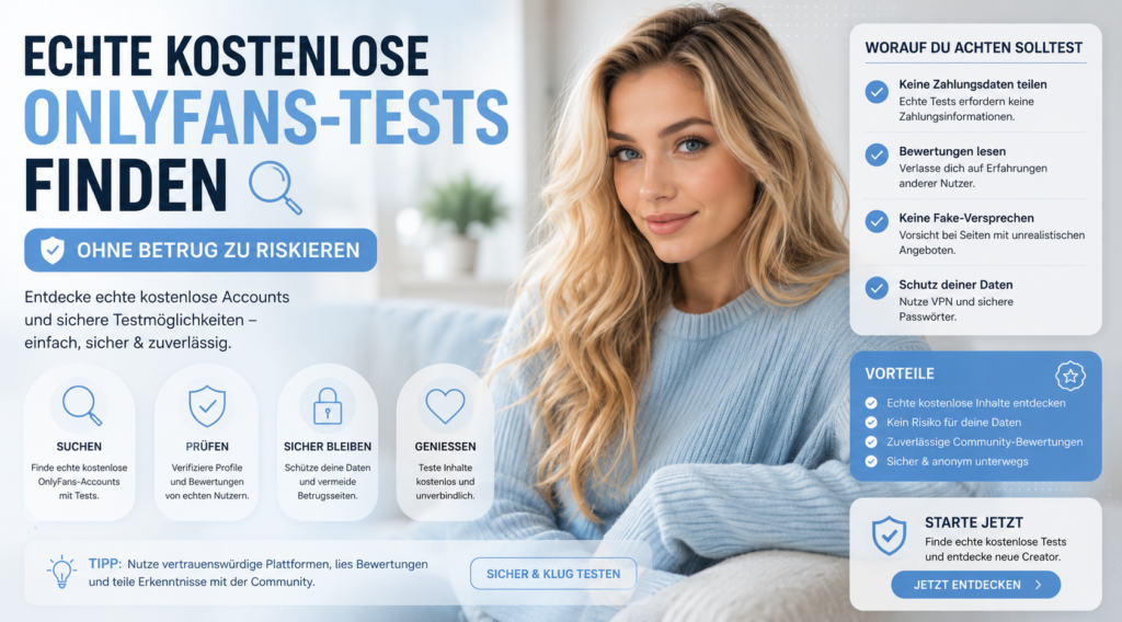 Echte kostenlose OnlyFans-Tests finden – ohne Betrug zu riskieren