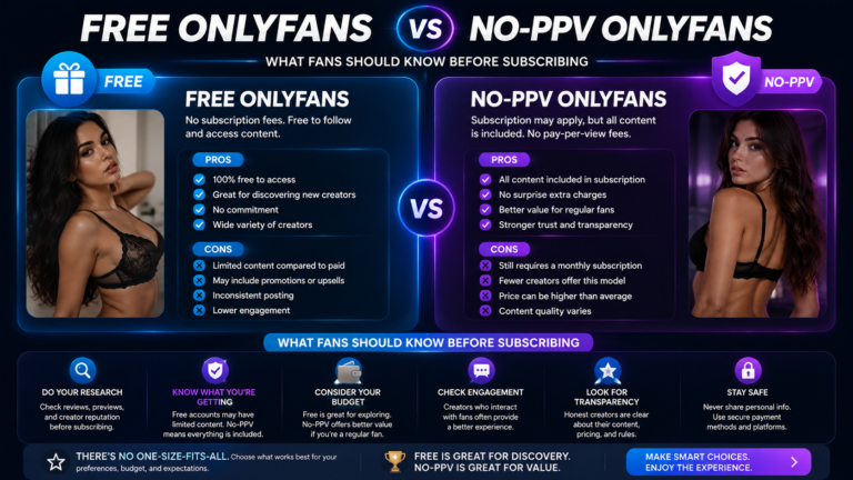Free OnlyFans vs No-PPV OnlyFans: What Fans Should Know Before Subscribing